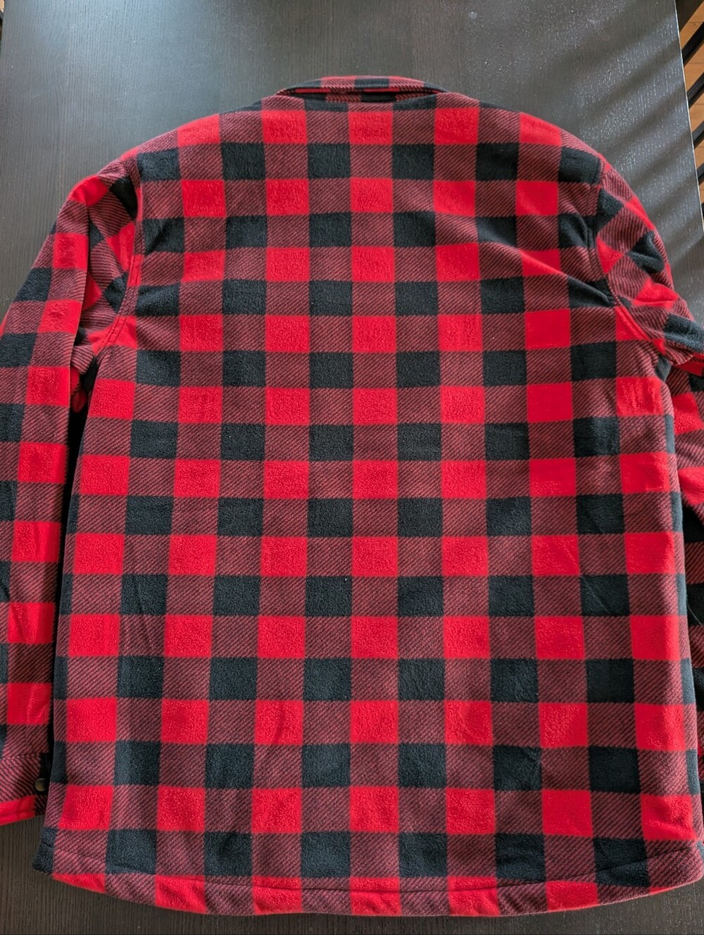 Volcom Mens Fleece Quilt Lined Overshirt Insulated Jacket Red Buffalo Plaid XL - Picture 13 of 13